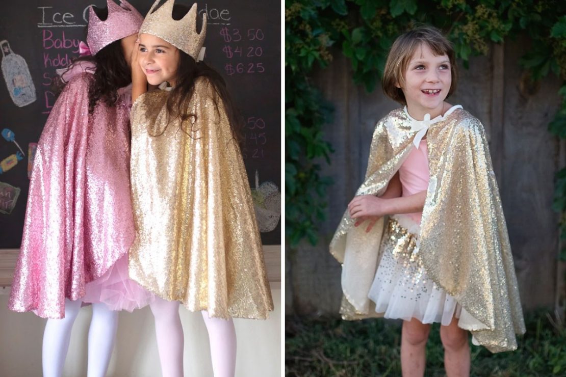Sequins Capes in Gracious Gold or Precious Pink