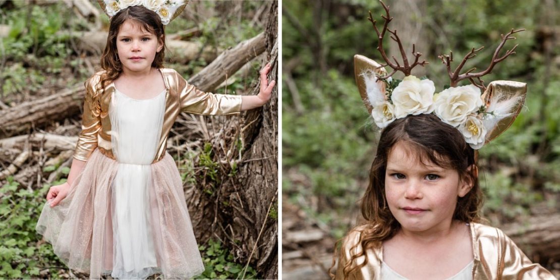 Woodland Deer Dress with Headpiece