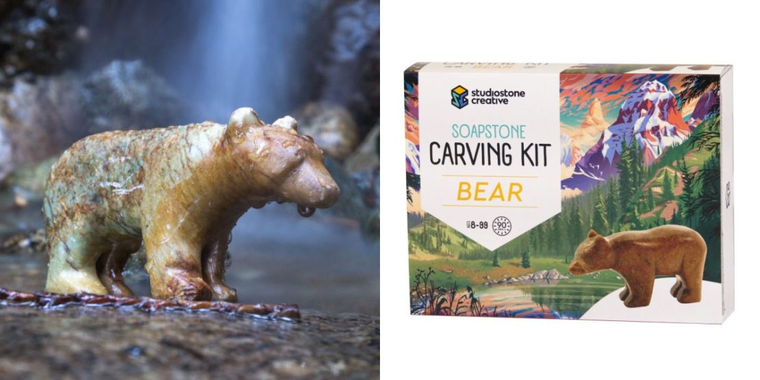 Soapstone Carving Kit Bear from Studiostone Creative