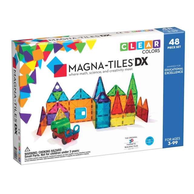 Magna-Tiles DX 48 Piece Clear Colors