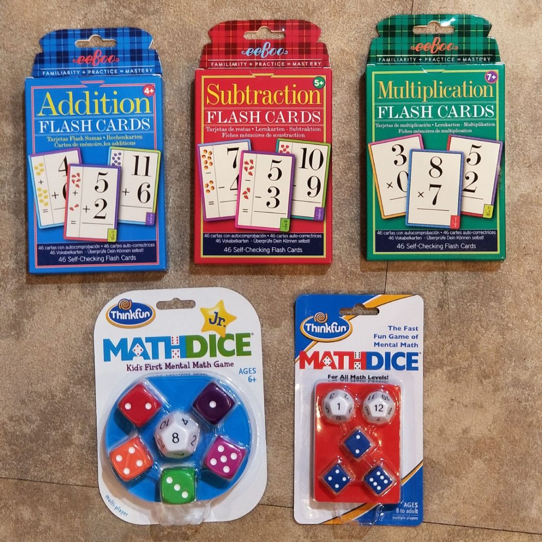 Flash Cards & Math Dice