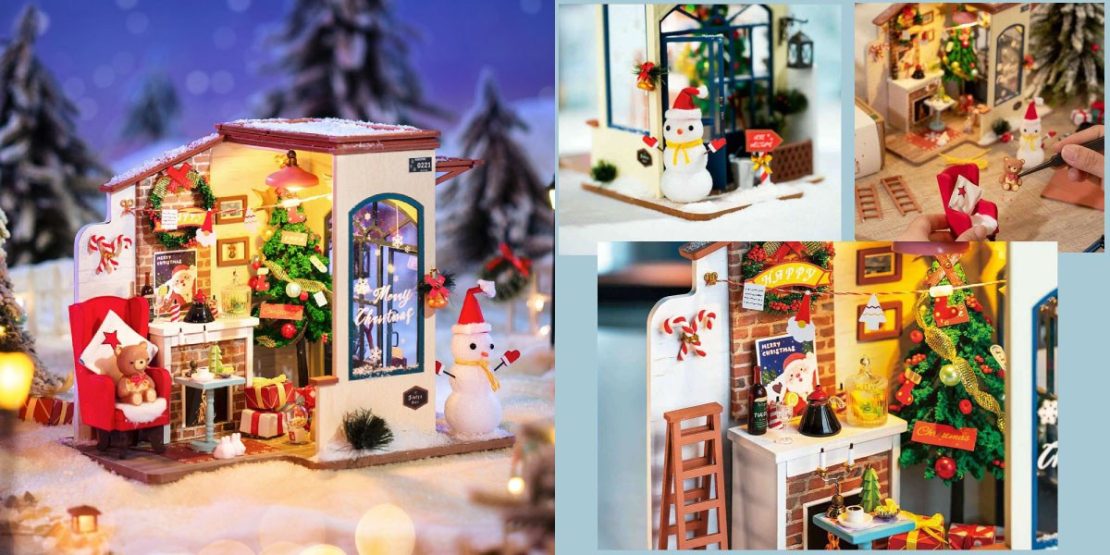 Hands Craft DIY Miniature Christmas Patio