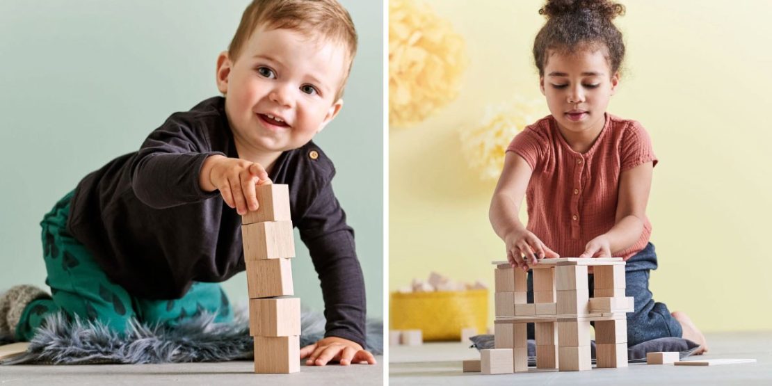 Haba's Wooden Blocks Foster Simple AND Complex Construction!
