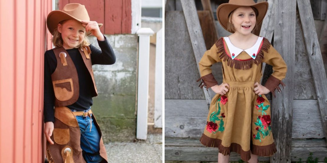 Cowby Vest and Chaps Set & Wild West Annie Dress from Great Pretenders
