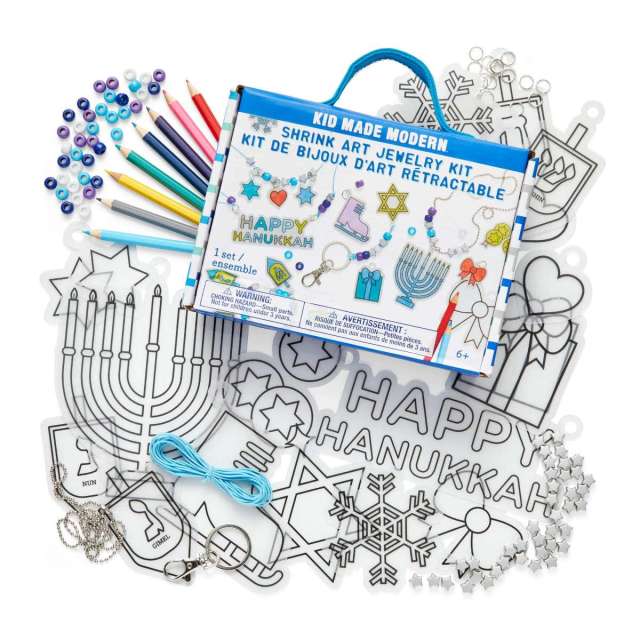 Kid Made Modern Hanukkah Shrink Art Jewelry Kit