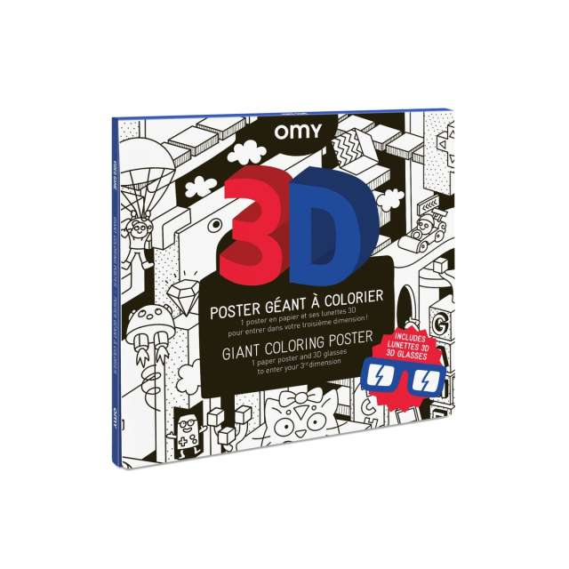 OMY Giant Coloring Poster - 3D Video Game