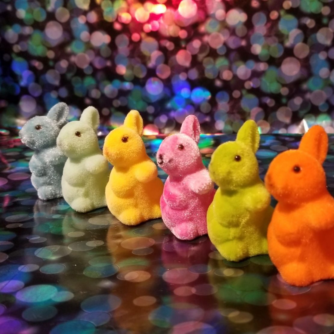 Mini Flocked Bunnies