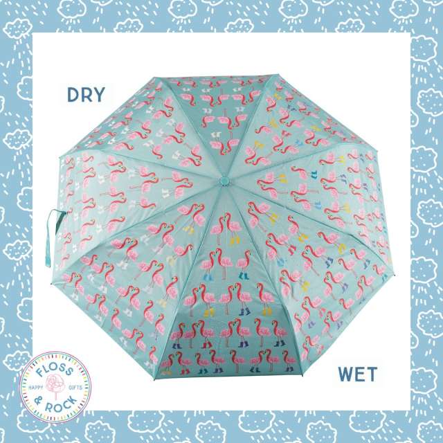 Floss & Rock Big Kid Color Changing Umbrella - Flamingo in Wellies