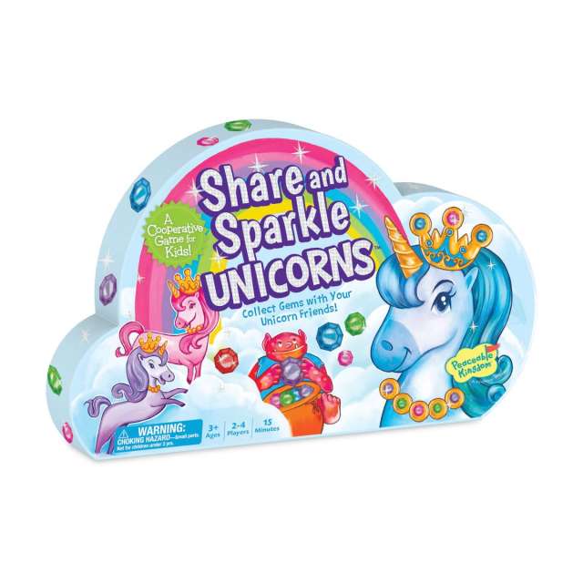 Peaceable Kingdom Share & Sparkle Unicorns Cooperative Game