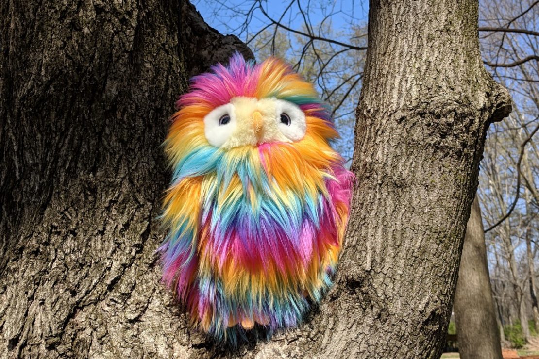 Izzy Rainbow Fuzzle Owl