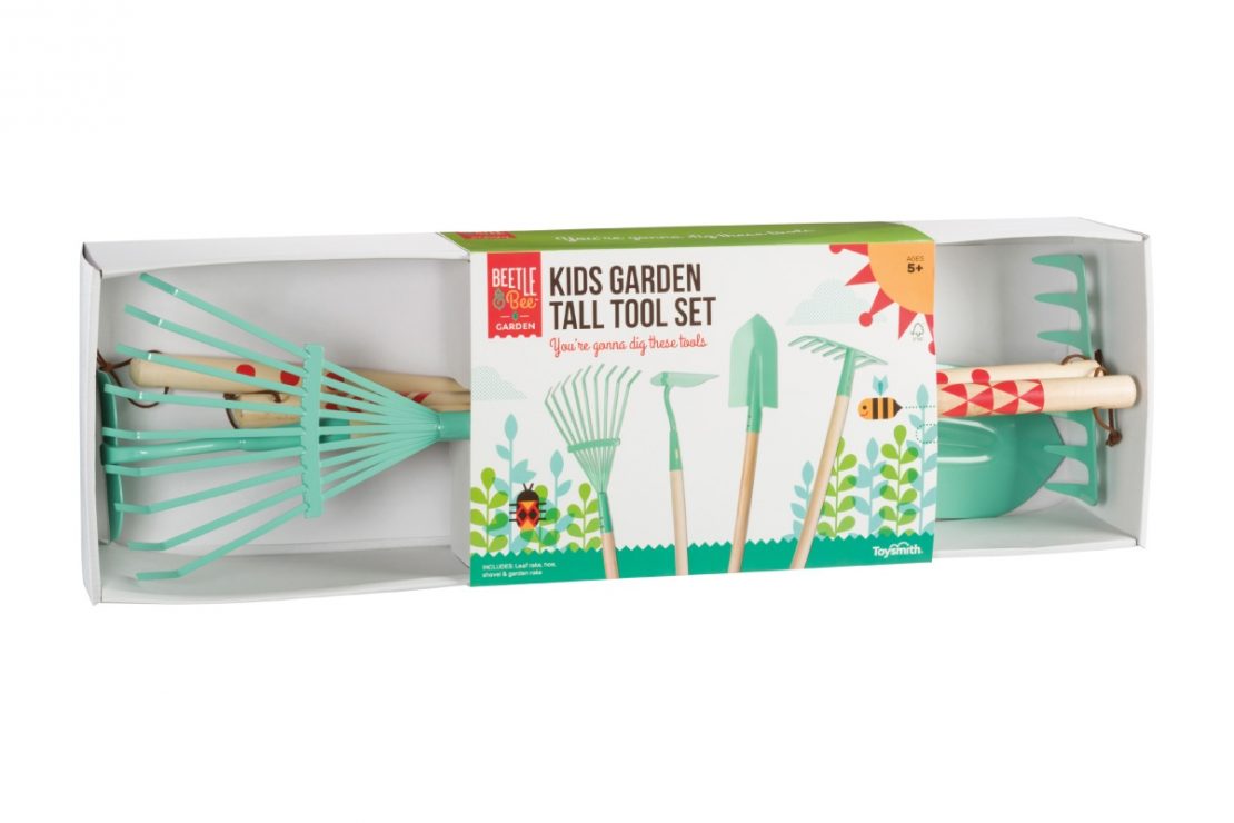 Beetle & Bee Kid's Garden Tall Tool Set