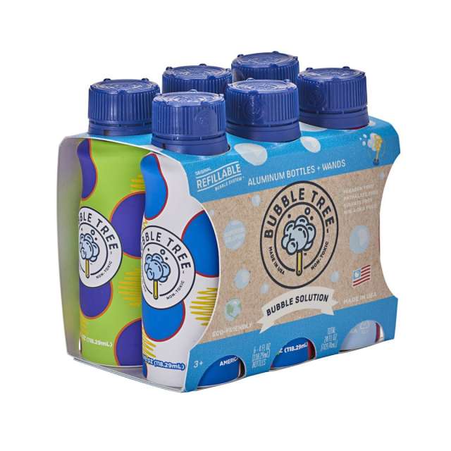 Aluminum Bubble Bottle 6-pack