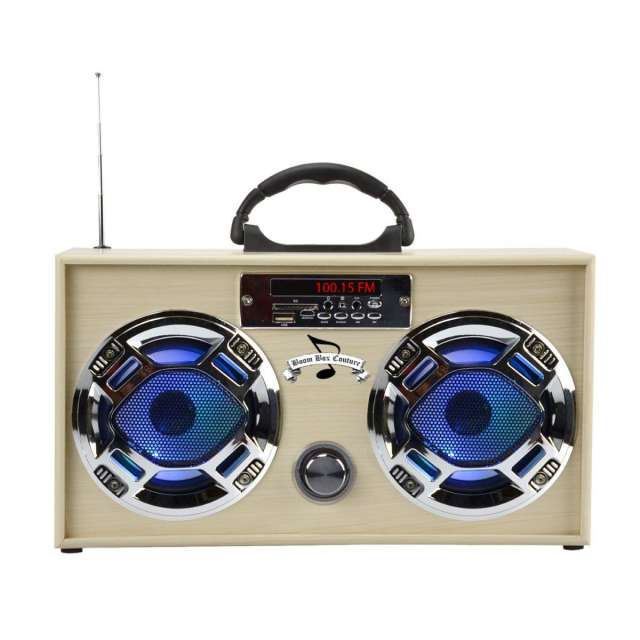 Light Wood Mini Boombox