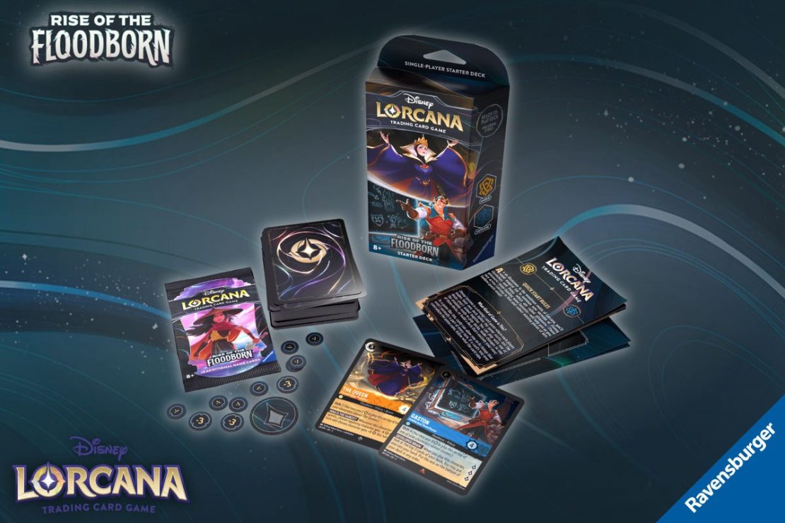Disney Lorcana Rise of the Floodborn Amber and Sapphire Starter Deck Contents
