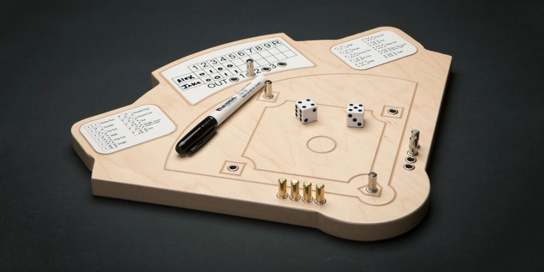 Wooden Baseball Dice Game