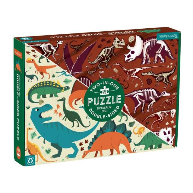 Dinosaur Dig Double Sided Puzzle
