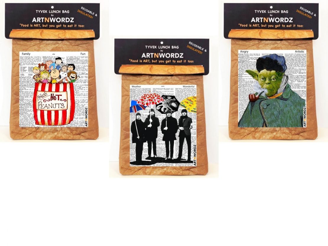 Bag of Peanuts, Umbeatles, and Van Yogogh Lunch Bags