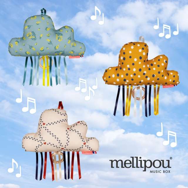 Mellipou Large Musical Cloud Crib Toy