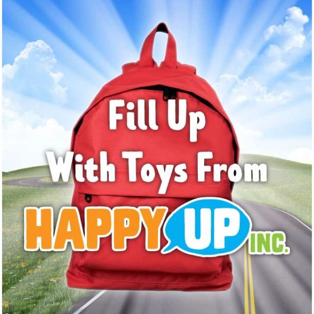 Fill their backpacks with toys & games from Happy Up!