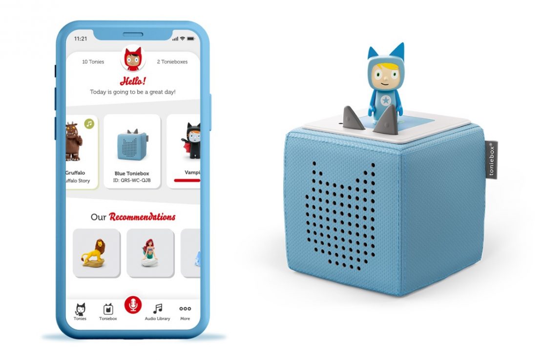 App screenshot with Toniebox + Creative Tonie