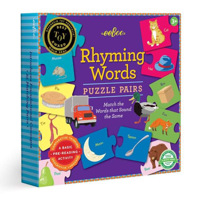 Rhyming Words Puzzle Pairs from eeBoo