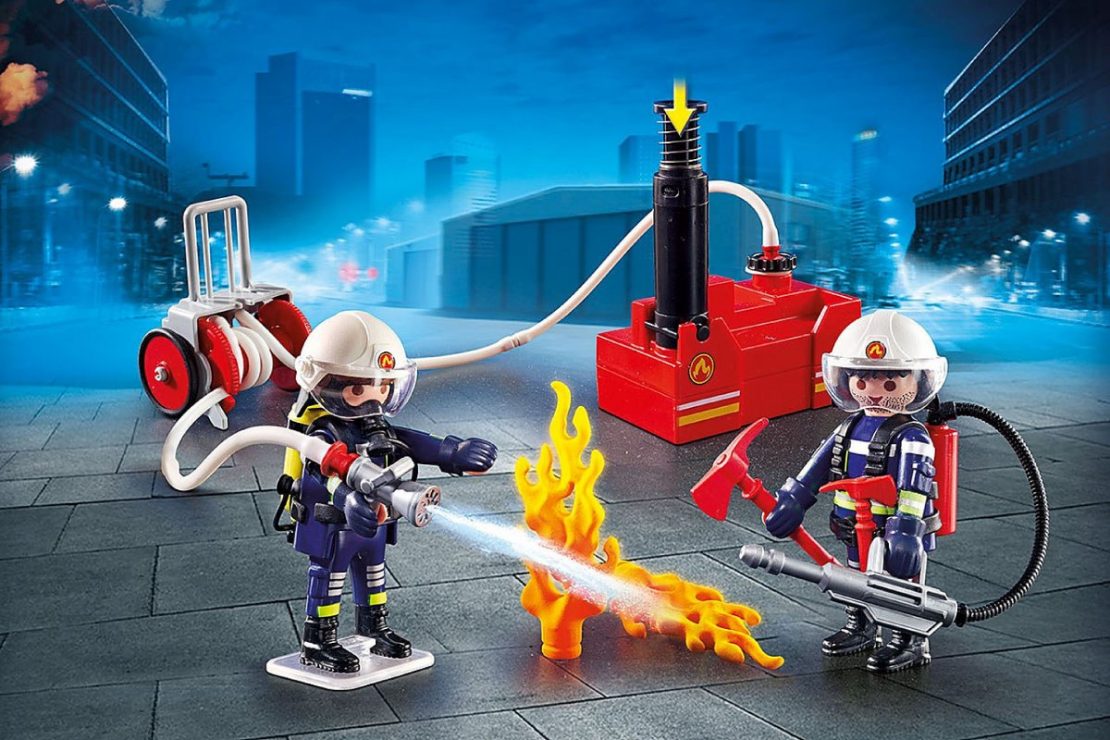 Playmobil Firefighters with Water Pump