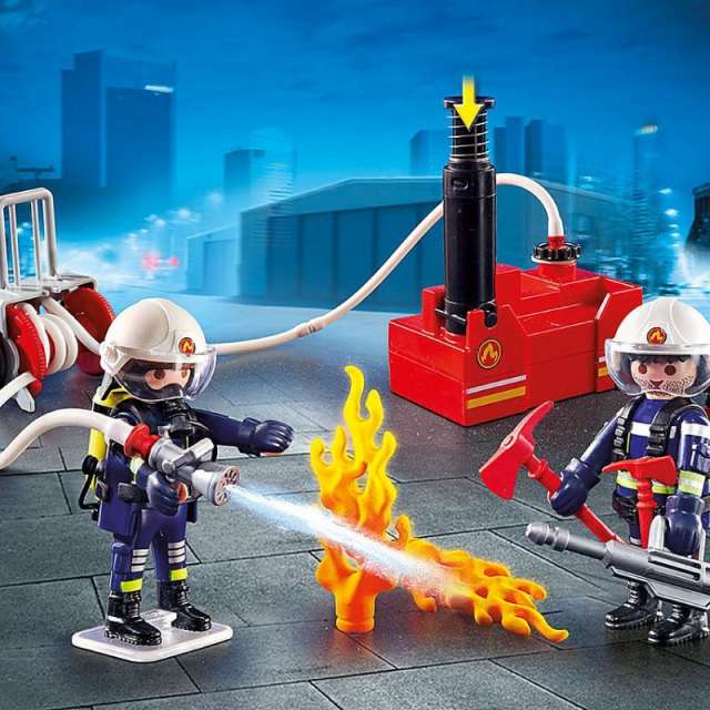 Firefighters with Water Pump Playmobil Set