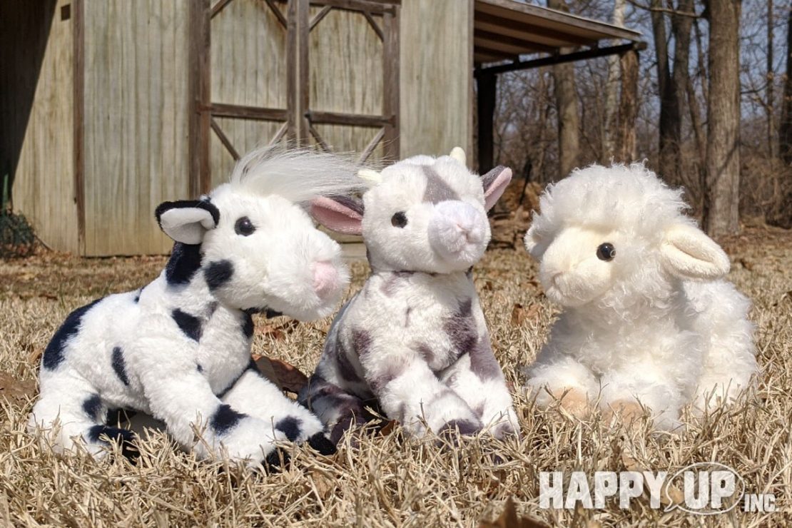 Douglas Floppy Farm Animals - Calf, Kid, and Lamb