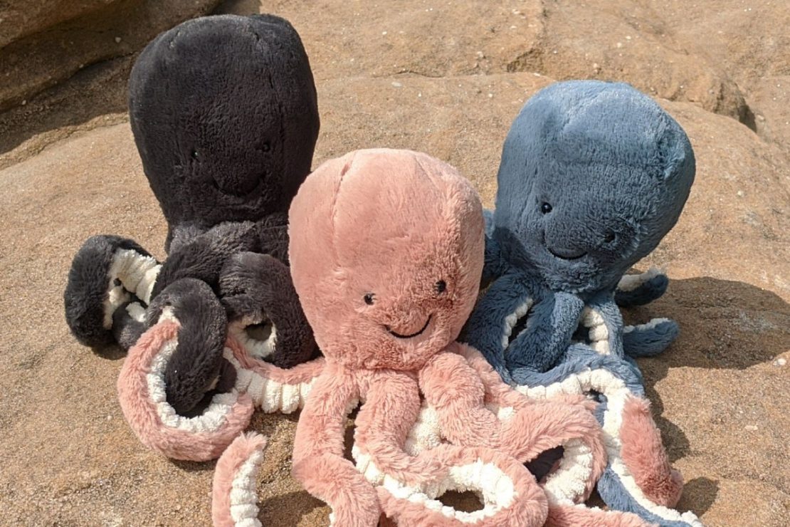 Odell, Inky, and Storm Octopuses from Jellycat