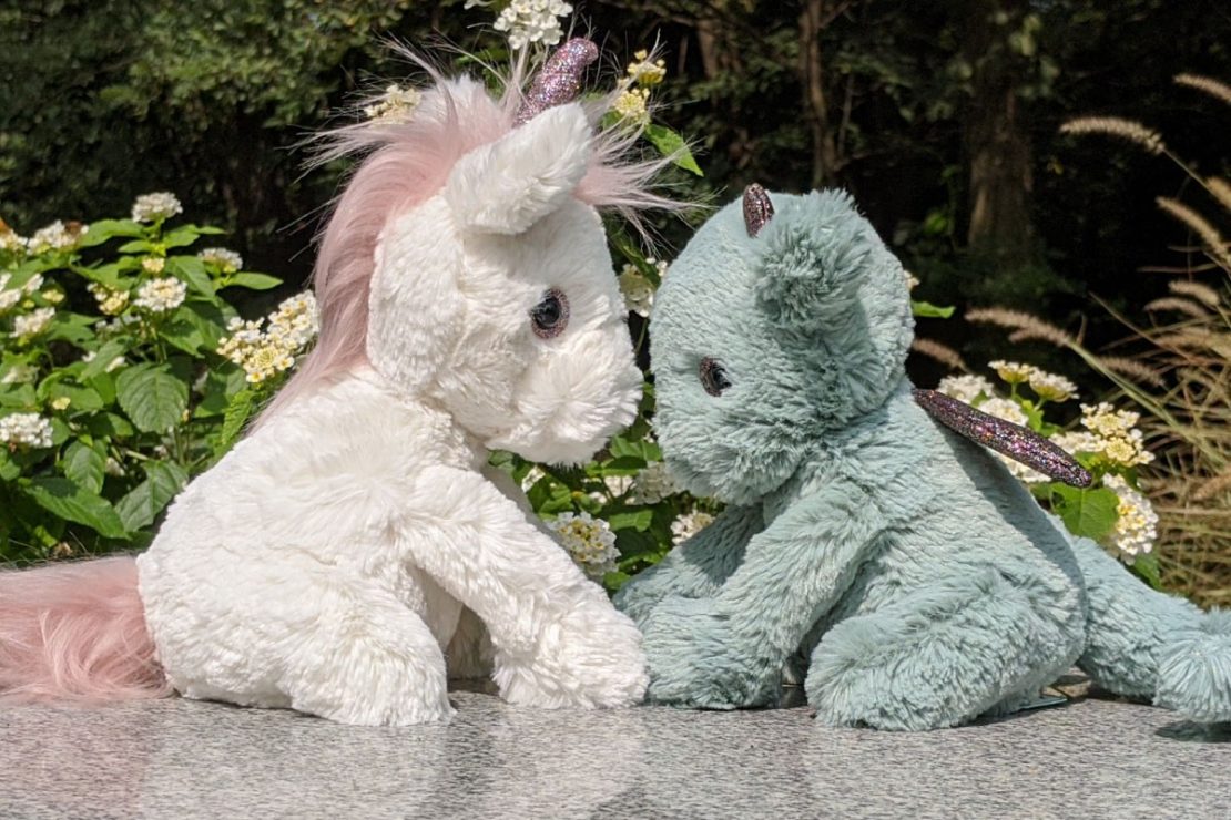 Starry Eyed Unicorn and Dragon from Jellycat