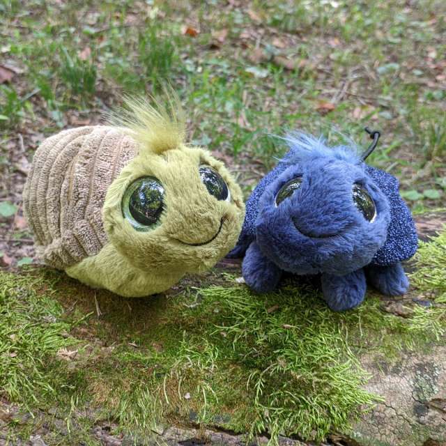 Frizzle Snail and Beetle from Jellycat