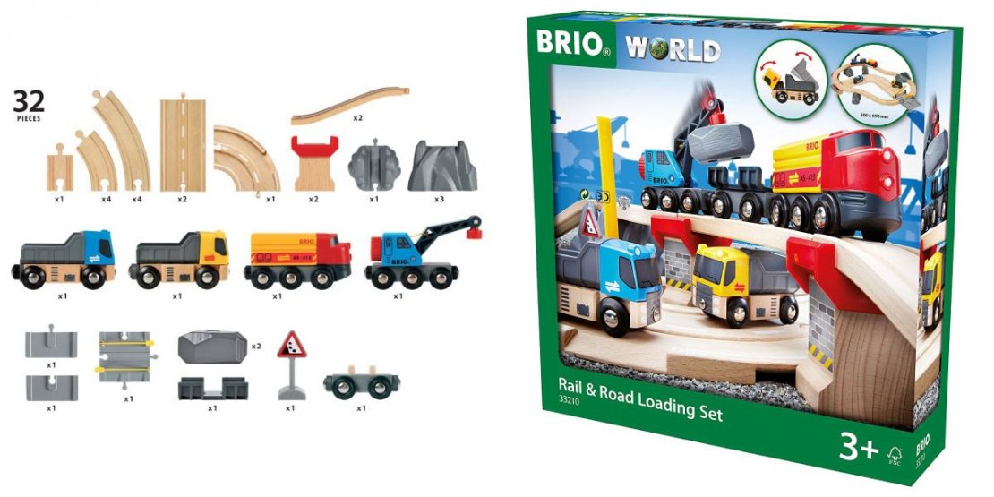 rail and road loading set brio