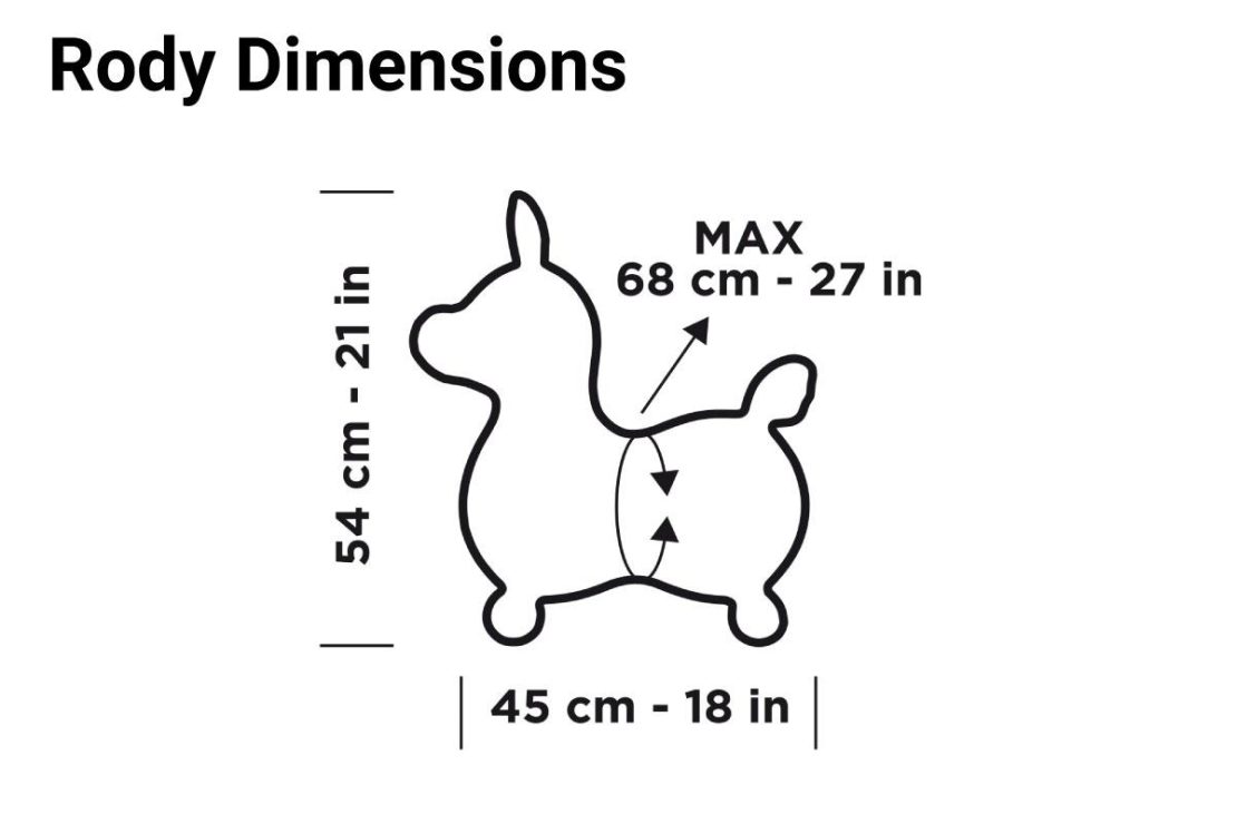 Gymnic Rody Horse Dimensions